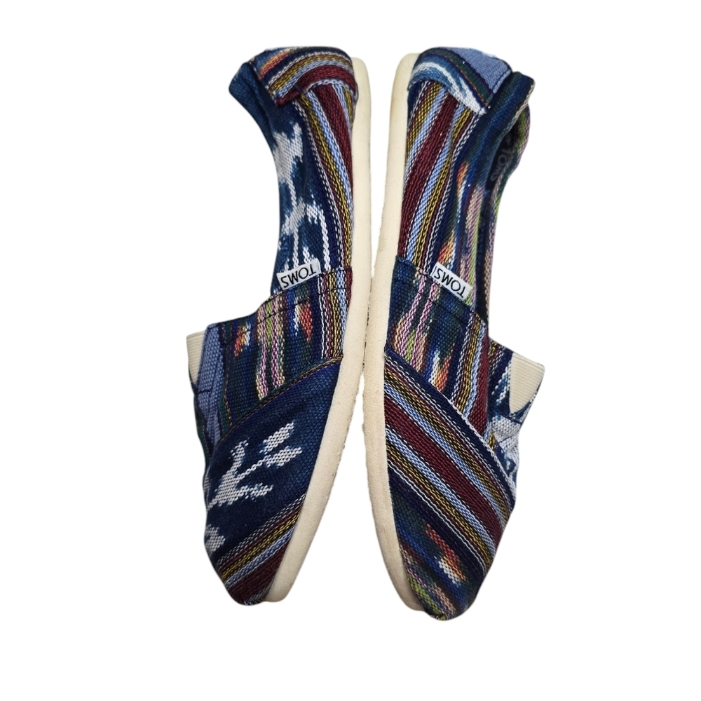 Toms Tribal Striped Flats W9 - Picture 5 of 8